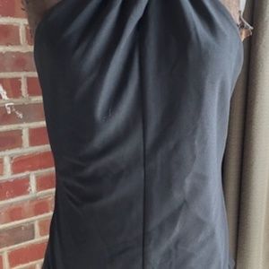 White House Black Market black twist-neck top